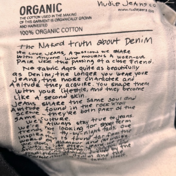 Nudie Jeans - 29W 34W - Black - Mens Button Fly Jeans - Picture 13 of 13